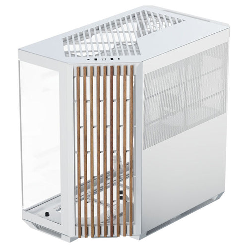 APNX V1 PC-Gehäuse, Midi-Tower, ATX, Tempered Glass Holz, weiß