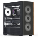 Aerocool D501A PC-Gehäuse, Midi-Tower, ATX, Tempered Glass - schwarz