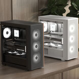 Aerocool D501A PC-Gehäuse, Midi-Tower, ATX, Tempered Glass - weiß