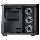 Aerocool P500C Tour Midi ATX Noir avec Panneau Latéral en Verre Trempé et USB 3.2 Gen 1 Type-A, USB 2.0 Type-A