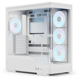 Aerocool P500A PC-Gehäuse, Midi-Tower, ATX, Tempered Glass, RGB - weiß