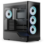 Aerocool P500A PC-Gehäuse, Midi-Tower, ATX, Tempered Glass, RGB - schwarz