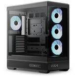 Aerocool P500B PC-Gehäuse, Midi-Tower, ATX, Tempered Glass, RGB - schwarz