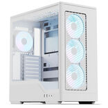 Aerocool D520A PC-Gehäuse, Midi-Tower, ATX, Tempered Glass, RGB weiß