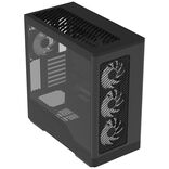 Aerocool D520A PC-Gehäuse, Midi-Tower, ATX, Tempered Glass, RGB - schwarz