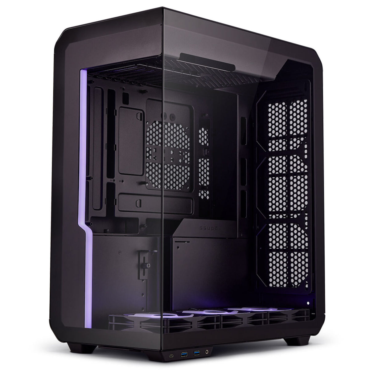 SSUPD Xhuttle ATX Mid Tower Black with Tempered Glass Side Panel and USB 3.2 Gen 2 Type-C / USB 3.2 Gen 1 Type-A Front Panel