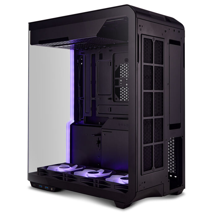 SSUPD Xhuttle ATX Mid Tower Black with Tempered Glass Side Panel and USB 3.2 Gen 2 Type-C / USB 3.2 Gen 1 Type-A Front Panel