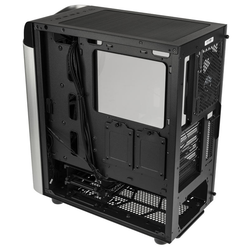 Silverstone SETA A1 ATX Mid Tower Silver / Black with Tempered Glass Side Panel, USB 3.2 Gen 2 Type-C, USB 3.2 Gen 1 Type-A