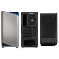 Silverstone SETA A1 ATX Mid Tower Silver / Black with Tempered Glass Side Panel, USB 3.2 Gen 2 Type-C, USB 3.2 Gen 1 Type-A