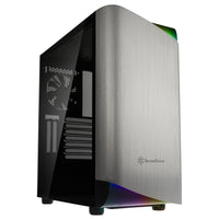 Silverstone SETA A1 ATX Mid Tower Silver / Black with Tempered Glass Side Panel, USB 3.2 Gen 2 Type-C, USB 3.2 Gen 1 Type-A