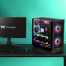 Thermaltake View 390 Air ATX Mid Tower Black with Tempered Glass Side Panel and USB 3.2 Gen 2 Type-C USB 3.2 Gen 1 Type-A