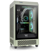 Thermaltake The Tower 200 Mini-ITX Tower Beige Tempered Glass Side Panel, USB 3.2 Gen 2 Type-C Front Panel
