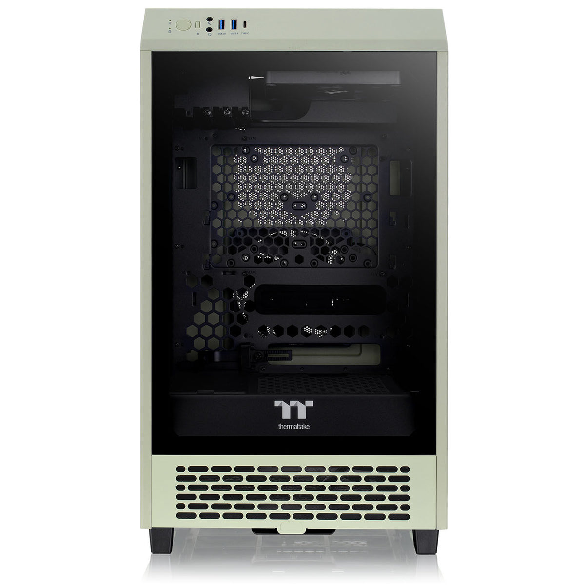 Thermaltake The Tower 200 Mini-ITX Tower Beige Tempered Glass Side Panel, USB 3.2 Gen 2 Type-C Front Panel