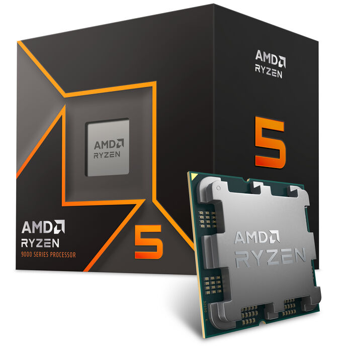 AMD Ryzen 5 9600 CPU, 6 Kerne, 5,2 GHz, AM5 (Zen 5) - boxed, mit Kühler
