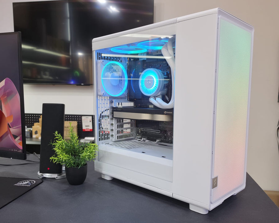Custom White Workstation