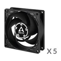 ARCTIC P8 80mm Black PWM PST 23.4 CFM 5-Pack