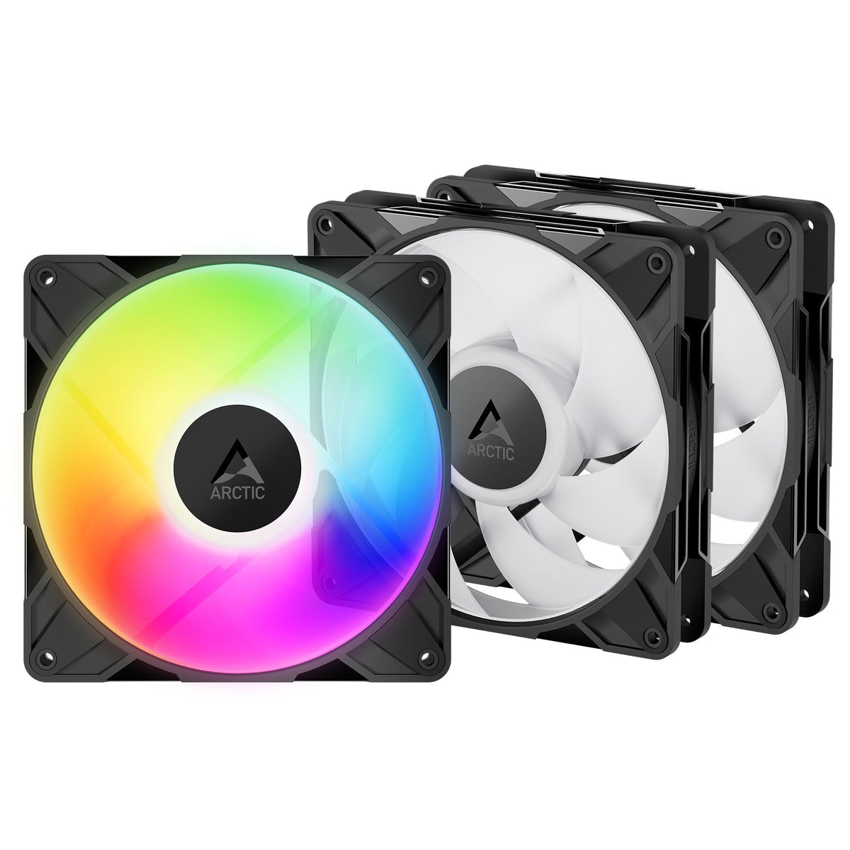 ARCTIC P14 Pro 140mm Black ARGB PWM Pack of 3