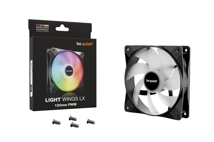 be quiet! Light Wings LX ARGB PWM Lüfter - 120mm, schwarz