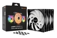 be quiet! Light Wings LX ARGB PWM High Speed Lüfter, Triple Pack - 140mm, schwarz