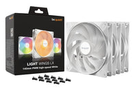 be quiet! Light Wings LX ARGB PWM Lüfter, Triple Pack - 140mm, weiß, High Speed