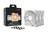 be quiet! Light Wings LX ARGB PWM High Speed Lüfter, Triple Pack - 120mm, weiß