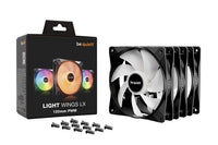 be quiet! Light Wings LX ARGB PWM Lüfter, Triple Pack - 120mm, schwarz
