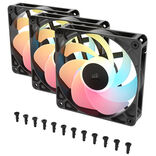 Corsair RS120-R 120 mm Noir RGB adressable PWM 65,82 CFM Pack de 3