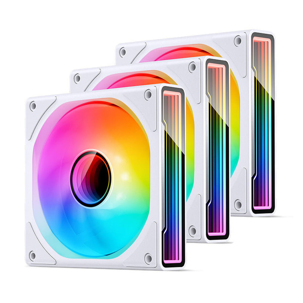 Jonsbo ZK-120W PWM Lüfter, A-RGB - 120mm, weiß, 3er-Pack