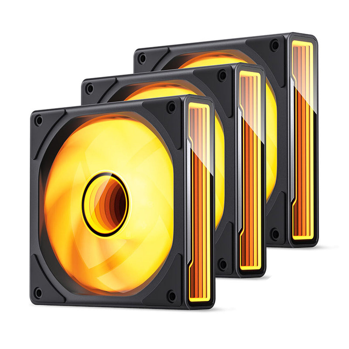 Jonsbo ZK-120B ARGB PWM Fans, 120mm, 3-Pack - black