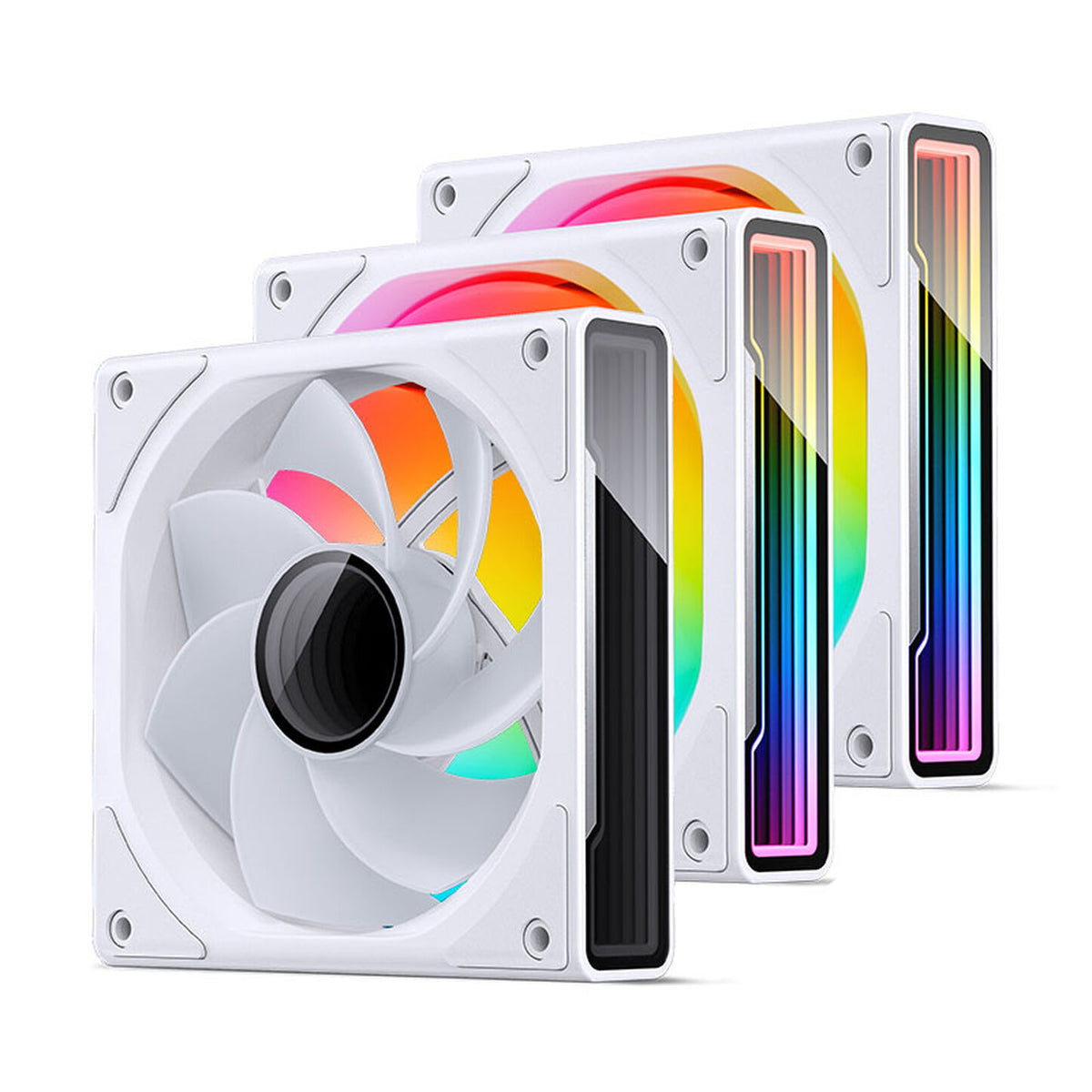 Jonsbo ZK-120WR Reverse PWM Lüfter, A-RGB - 120mm, weiß, 3er-Pack