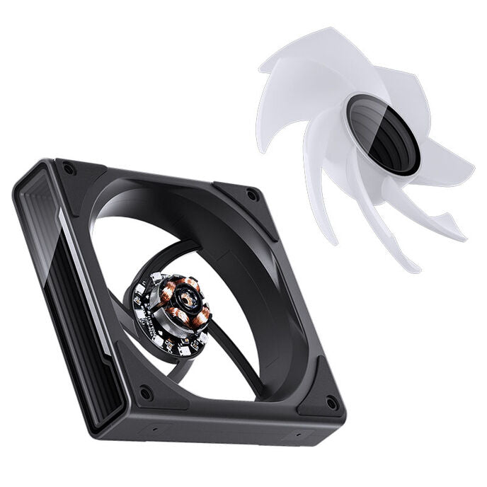 Jonsbo ZK-120BR ARGB Reverse Blade PWM Lüfter, 120mm, 3er-Pack - schwarz