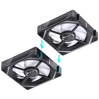 Jonsbo ZL-120BR PWM ARGB Lüfter 3er Pack, umgekehrte Ausrichtung - 120mm, schwarz