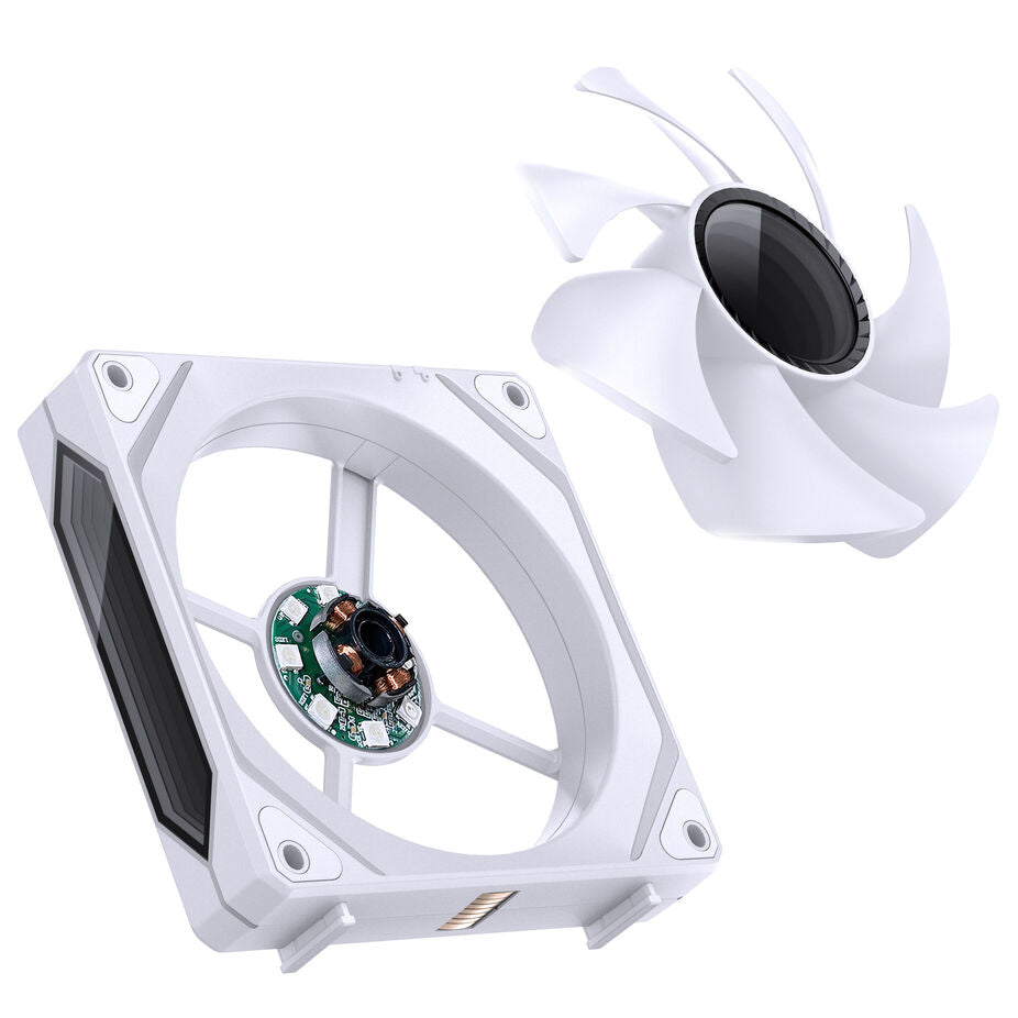 Jonsbo ZL-120W PWM ARGB Lüfter 3er Pack, reguläre Ausrichtung - 120mm, weiß