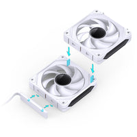Jonsbo ZL-120W PWM ARGB Lüfter 3er Pack, reguläre Ausrichtung - 120mm, weiß