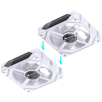 Jonsbo ZL-120W PWM ARGB Lüfter 3er Pack, reguläre Ausrichtung - 120mm, weiß