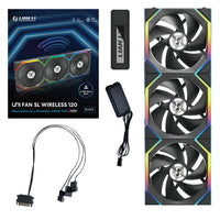 Lian Li UNI FAN SL 120mm Noir PWM RVB adressable sans fil Pack de 3