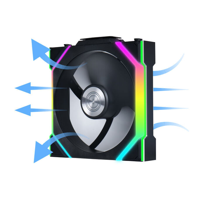 Lian Li UNI FAN SL Wireless 120 Reverse Blade 120mm Black Addressable RGB PWM 64 CFM 3-Pack