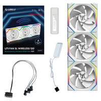 Lian Li UNI FAN SL Wireless 120mm White ARGB PWM Reverse Blade Pack of 3