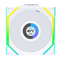 Lian Li UNI FAN SL Wireless LCD Lüfter, ARGB, PWM - Reverse Blade, 120 mm, weiß