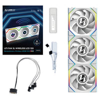 Lian Li UNI FAN SL Wireless LCD 120mm blanc ARGB PWM Pack de 3