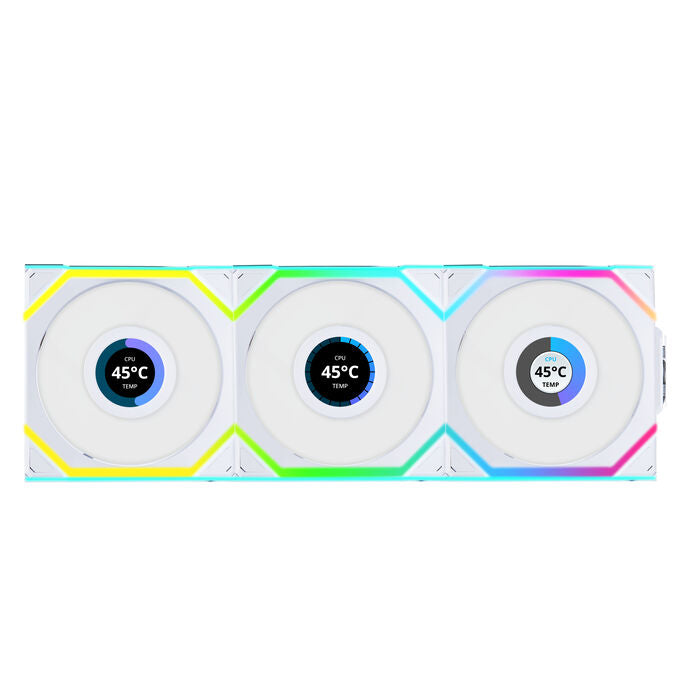 Lian Li UNI FAN SL Wireless LCD 120mm blanc ARGB PWM Pack de 3