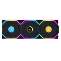 Lian Li UNI FAN SL Wireless LCD 120mm Black Addressable RGB PWM 51.45 CFM Reverse 3-Pack