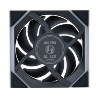 Lian Li UNI FAN SL Wireless LCD 120mm Black Addressable RGB PWM 51.45 CFM Reverse 3-Pack