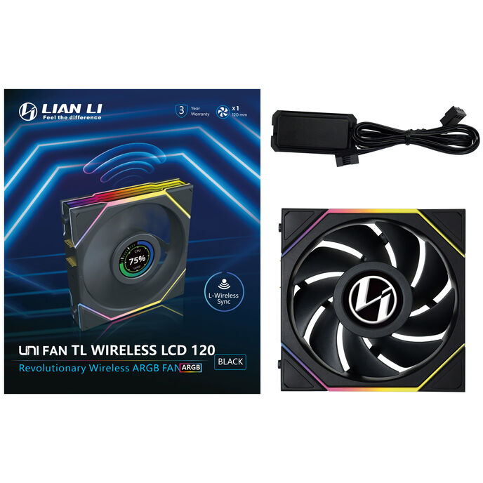 Lian Li UNI FAN TL LCD Wireless 120mm Black
