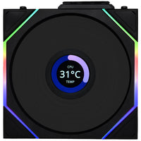 Lian Li UNI FAN TL Wireless LCD Lüfter, ARGB, PWM - Reverse Blade, 120mm, schwarz