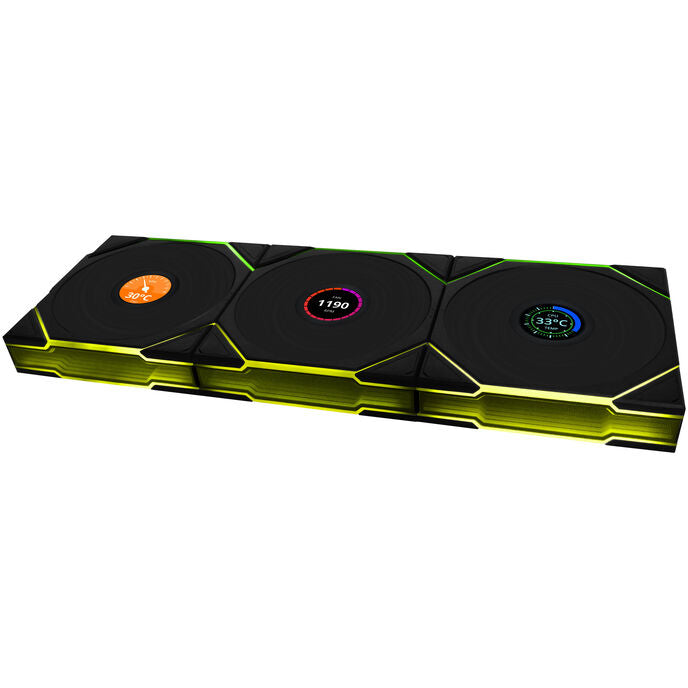 Lian Li UNI FAN TL LCD Wireless 120mm Noir ARGB Reverse PWM Pack de 3 sans fil