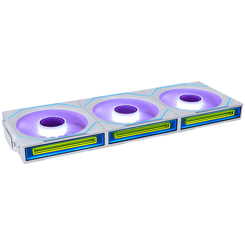 Lian Li UNI FAN SL-INF Wireless Lüfter, ARGB, PWM - 3er-Pack, mit Controller, Reverse-Blade, 120mm, weiß