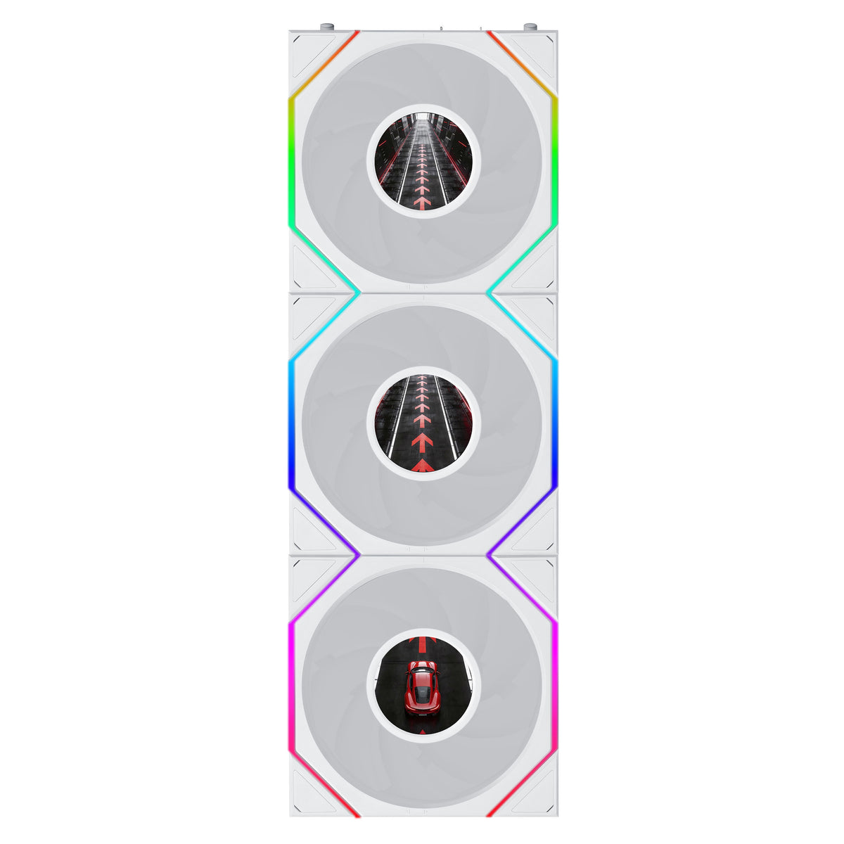 120mm Lian Li Uni Fan TL LCD FLEX ARGB, White