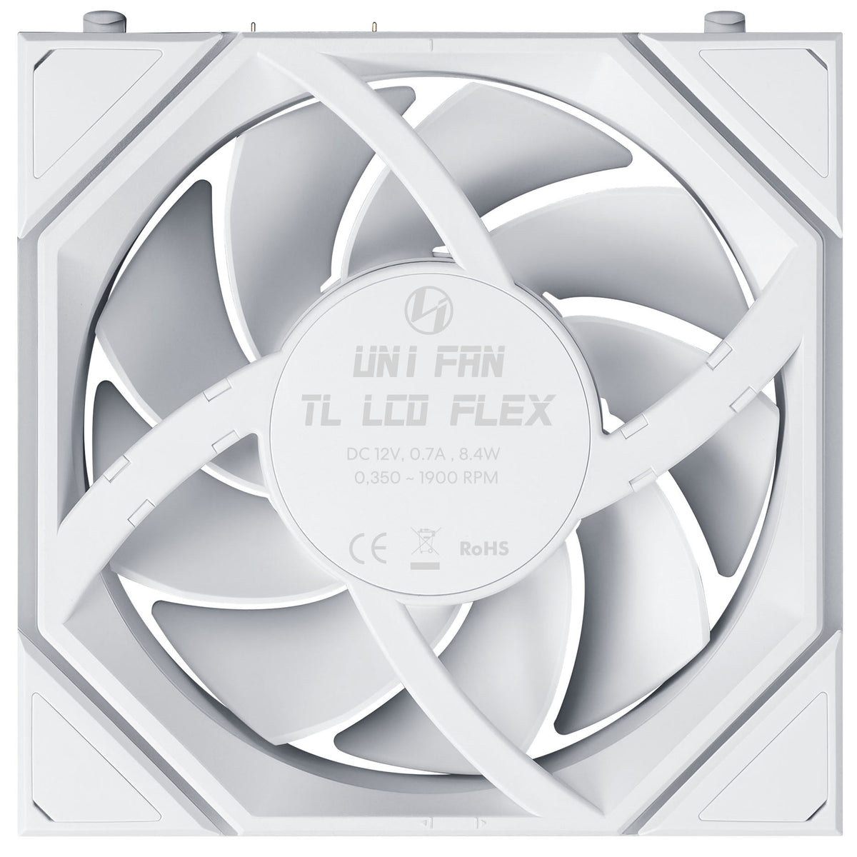 120mm Lian Li Uni Fan TL LCD FLEX ARGB, White