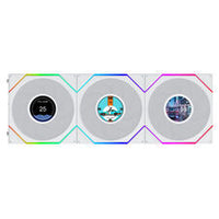 120mm Lian Li Uni Fan TL LCD FLEX ARGB Reverse, White, LED-Steuerung